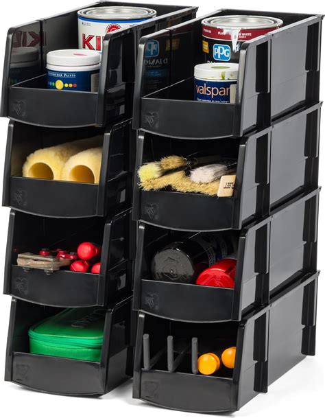 Amazon Iris Usa Plastic Shelf Bins Stackable Open Front Storage