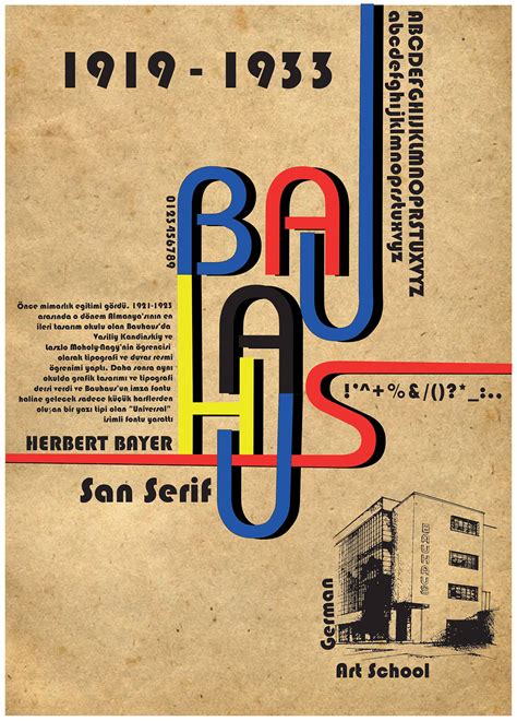 Bauhaus Font Poster Behance