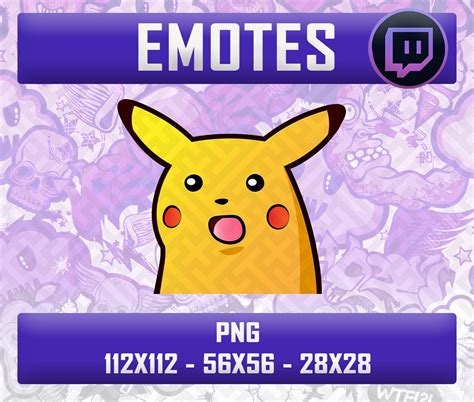 Emotes Twitch Discord Pikachu Pokemon Meme Png Etsy