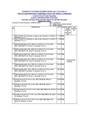 Fillable Online Npcil Etenders Schedule To Form Number C Npcil