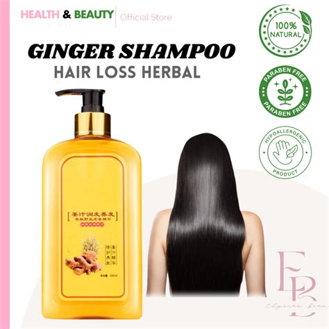 100 500ml Original Natural Ginger Shampoo For Hair Loss Herbal