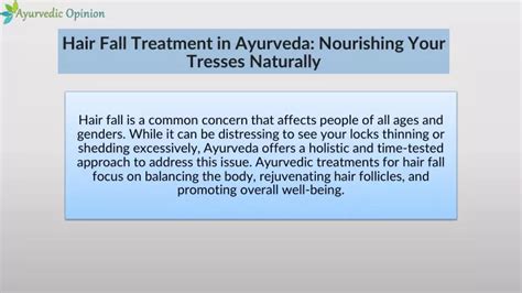 Ppt Hair Fall Treatment In Ayurveda Powerpoint Presentation Free