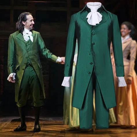 Hamilton Musical Alexander Hamilton Cosplay Costume Green Uniform ...