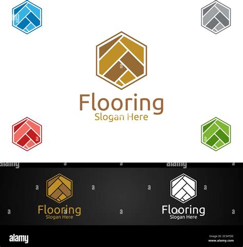 Flooring Logo For Parquet Wooden Or Vinyl Hardwood Granite Tile Vector