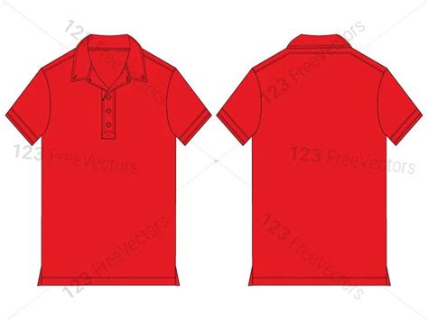 Mens Collar T Shirt Template Vector And Psd Pack 01 Shirt Template