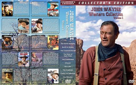 John Wayne Western Collection Volume 1 Movie Dvd Custom Covers