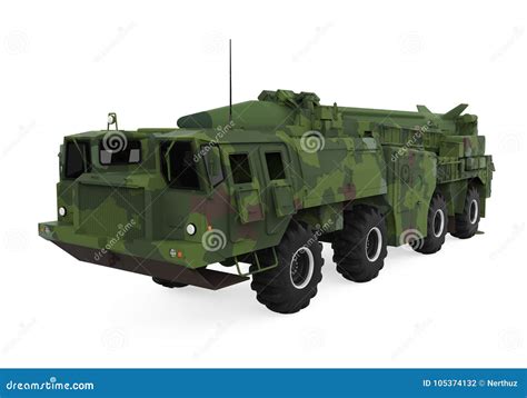 SCUD Missile Launcher Isolated Stock Illustration - Illustration of ...