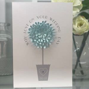 Wedding Card Personalised With The Year Luxury Wedding Bouquet Card