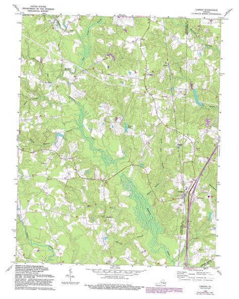 Carson Topographic Map 124000 Scale Virginia