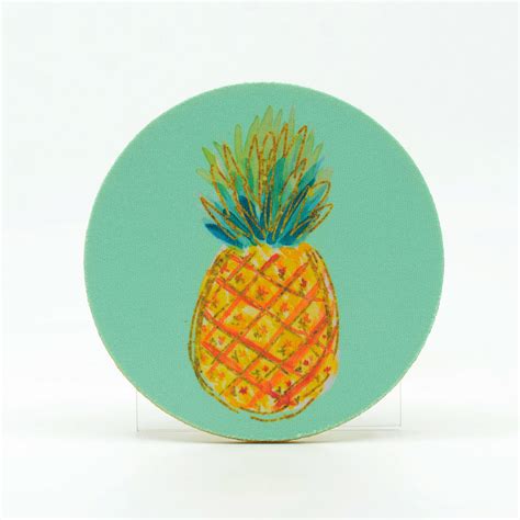 Pineapple Rubber Home Coaster – Funky Flamingo Gifts