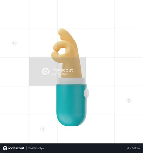 Ok Sign Hand Gesture 3d Icon Download In Png Obj Or Blend Format