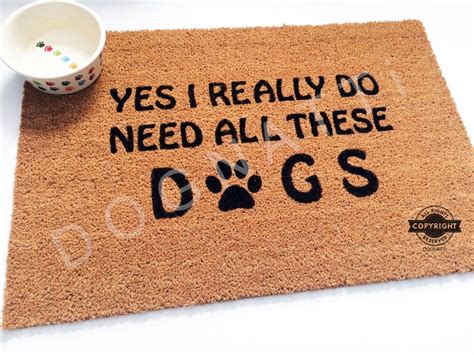 Dog Welcome Mat Funny Doormat Dog Rug Dog Door Mat Welcome Etsy