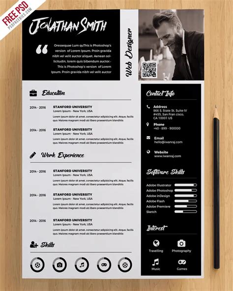 Premium Resume Template Free Psd