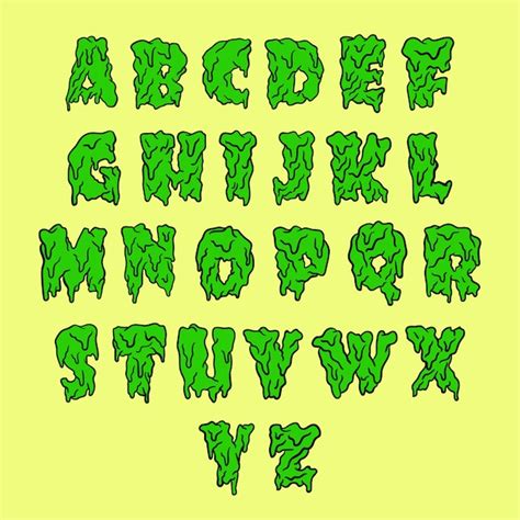 Premium Vector Melting Font Alphabet