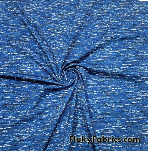 Stretch Abstract Blue Noise Print Swimsuit Swimwear Bikini Nylon Spandex Fabric Fluky