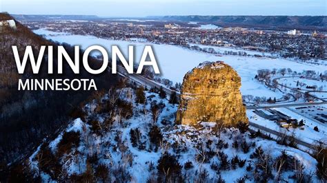 Best Winona Minnesota Winter Drone Stock Footage YouTube