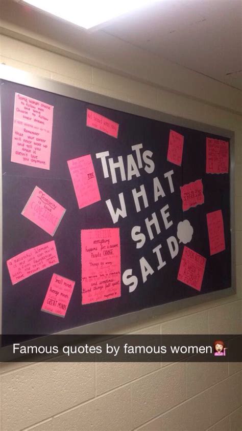 March Bulletin Board For Womens History Month Thats What She Said