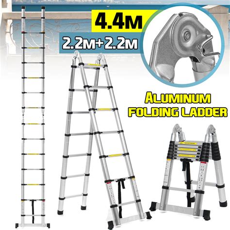 M A F Rame Aluminium Ladder Folding Telescopic Multi Purpose Ladder