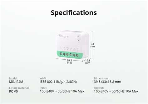 Interruptor Wifi Inteligente Sonoff Mini Extreme MINIR4M Compatible