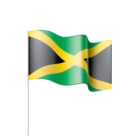 Bandera De Jamaica Ilustraci N Vectorial En Fondo Blanco Ilustraci N