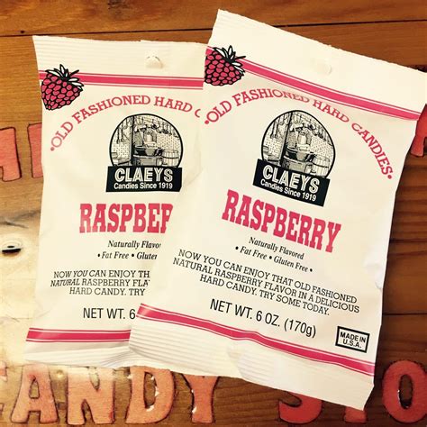 Claeys Raspberry Old-Fashioned Hard Candy - Peppermint Stick