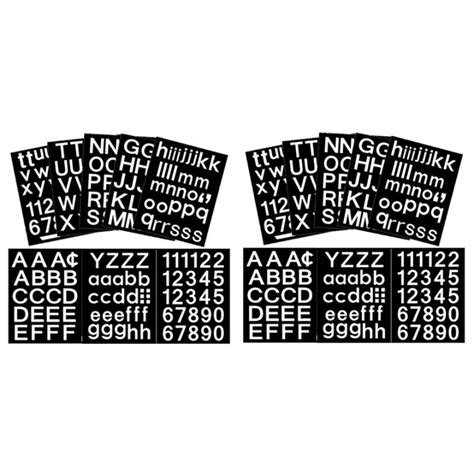 16 Sheets Self Adhesive Vinyl Letters Numbers Kit Mailbox Numbers