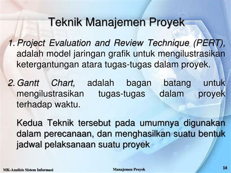 Ppt “ Manajemen Proyek Sistem Informasi ” Powerpoint Presentation Id 2581187