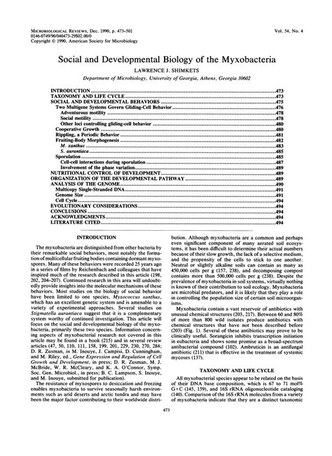 Social and developmental biology of the myxobacteria - PMC 