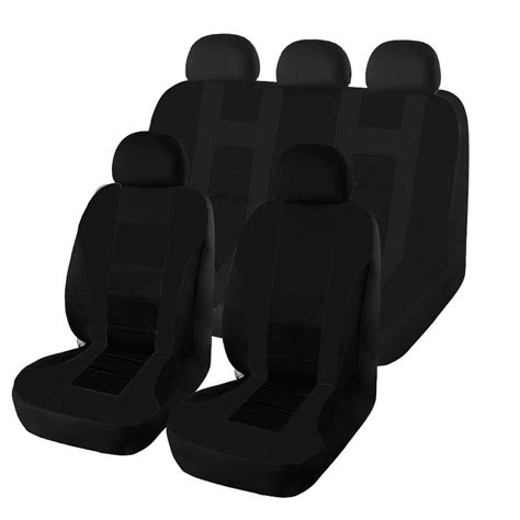 Black Car Seat Covers Full Set Includes Front Seat Covers And Rear