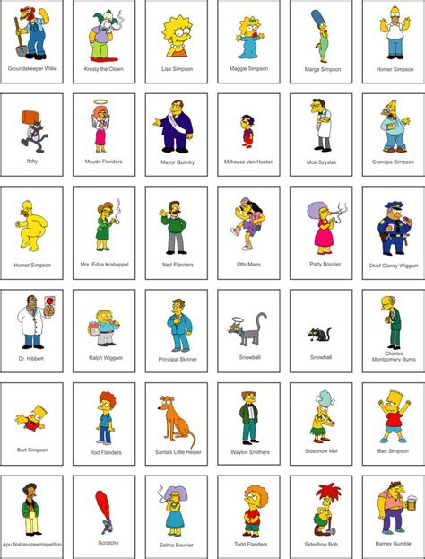 Simpsons characters vector - Vectors Like | Simpsons characters, Disney ...