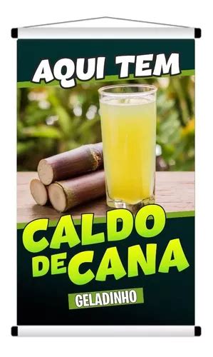 Placa Faixa Banner Caldo De Cana Bebida Suco Parcelamento Sem Juros