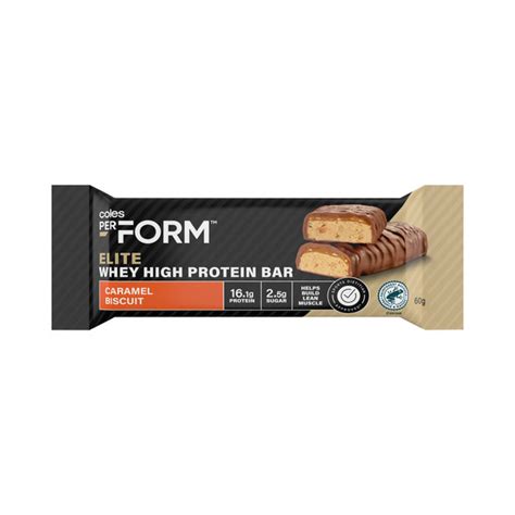 Calories In Coles Perform Elite Whey High Protein Bar Salted Caramel