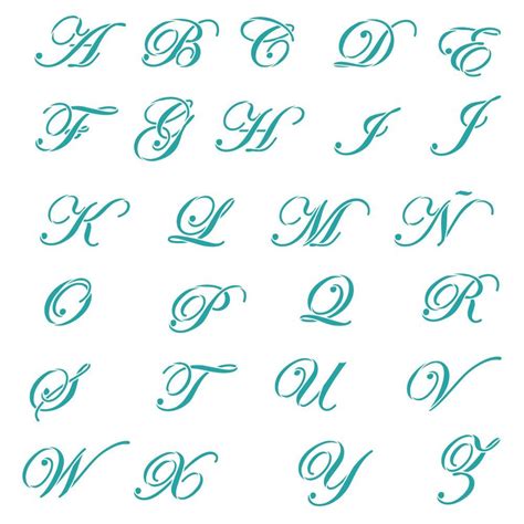 Letras Abecedario En Cursiva Letras En Cursiva Mayusc