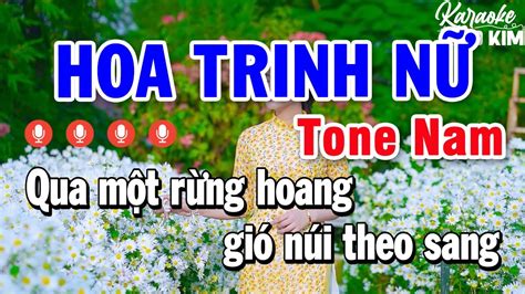 Karaoke Hoa Trinh N Tone Nam Nh C S Ng Karaoke B O Kim Youtube