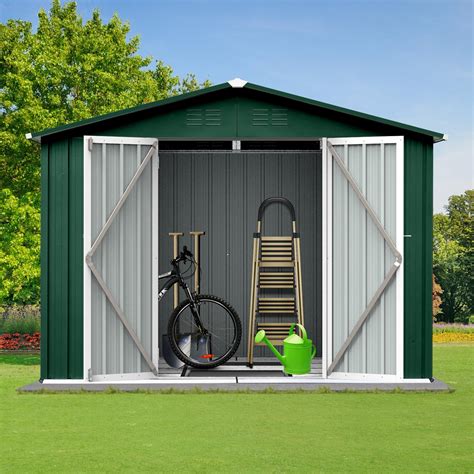 Buy 6FT X 8FT Metal Outdoor Storage Shed Metal Garden Shed With Apex