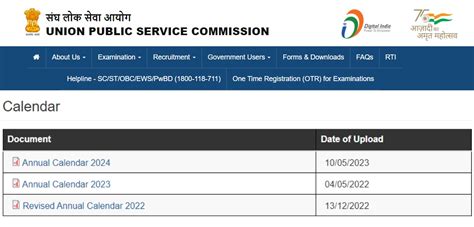 Upsc Annual Calendar 2025 Pdf Check