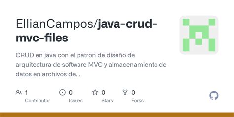 GitHub EllianCampos Java Crud Mvc Files CRUD En Java Con El Patron