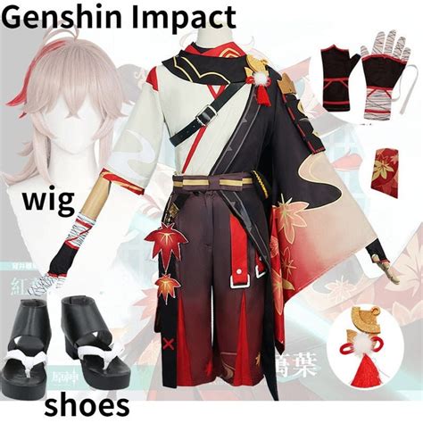 Anime Game Genshin Impact Kiryu Kazuha Battle Suit Kaedehara Etsy France