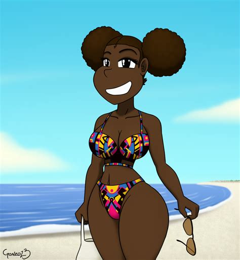 Aniya Bikini Series Tropic Pattern Bikini By GonzoAnon Hentai Foundry