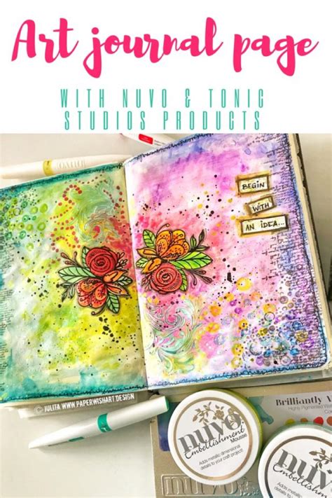 Art Journal Page For Beginners Easy Mixed Media Art Journalling