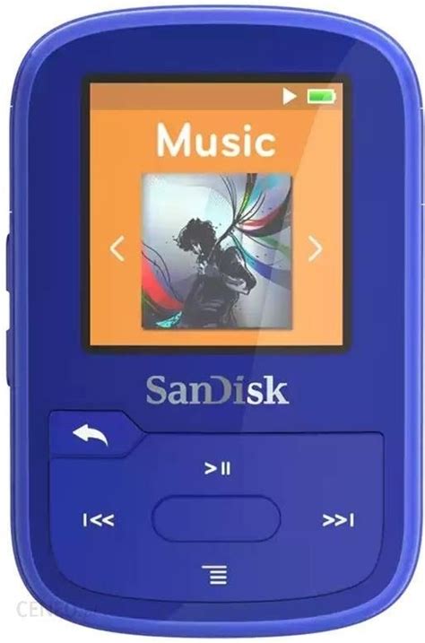 Odtwarzacz Sandisk Mp3 32Gb Clip Sport Plus Niebieski Etui Na