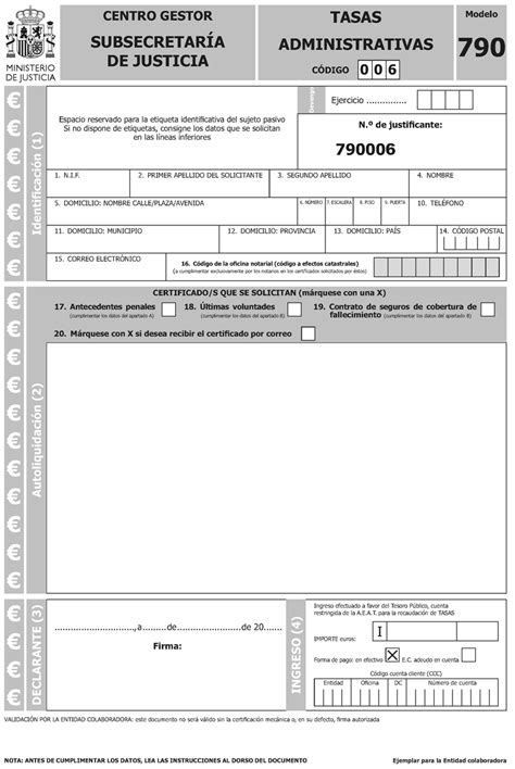 Formulario Modelo 790 Consejos