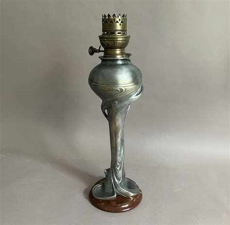 Proantic C E Jonchery Lampe P Trole Art Nouveau Vers