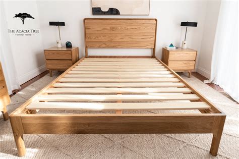 Emery American Oak Bed Frame The Acacia Tree