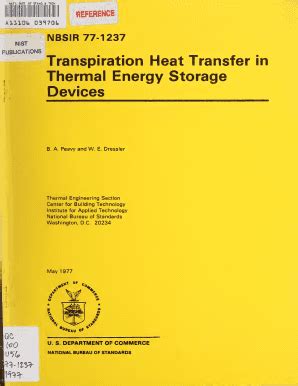 Fillable Online Nvlpubs Nist Transpiration Heat Transfer In Thermal