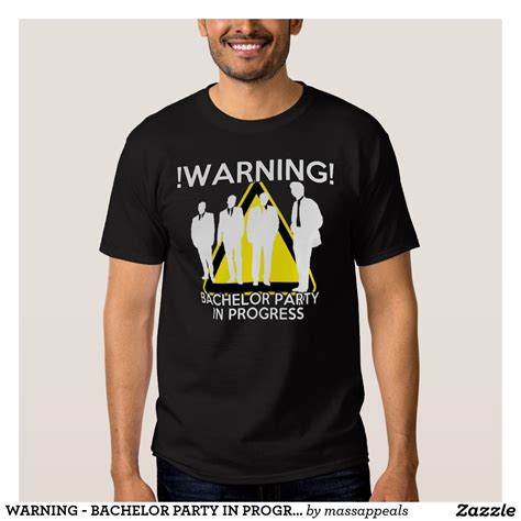 Warning Bachelor Party In Progress Funny T Shirt Zazzle Mma T