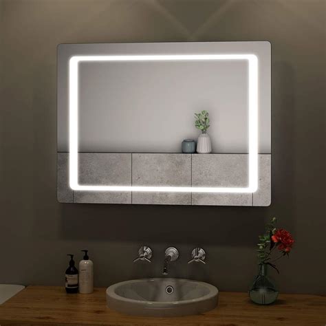 Emke X Mm Illuminated Led Bathroom Mirror Led Mirrors Light With