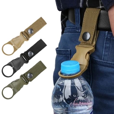 Outdoor Military Nylon Webbing Buckle Hook Water Bottle Holder Clip EDC