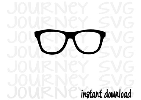 Glasses Svg File Nerd Glasses Svg Black Glasses Etsy