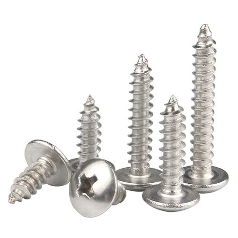 Stainless Steel Cross Large Flat Head Self Tapping Screw Mushroom